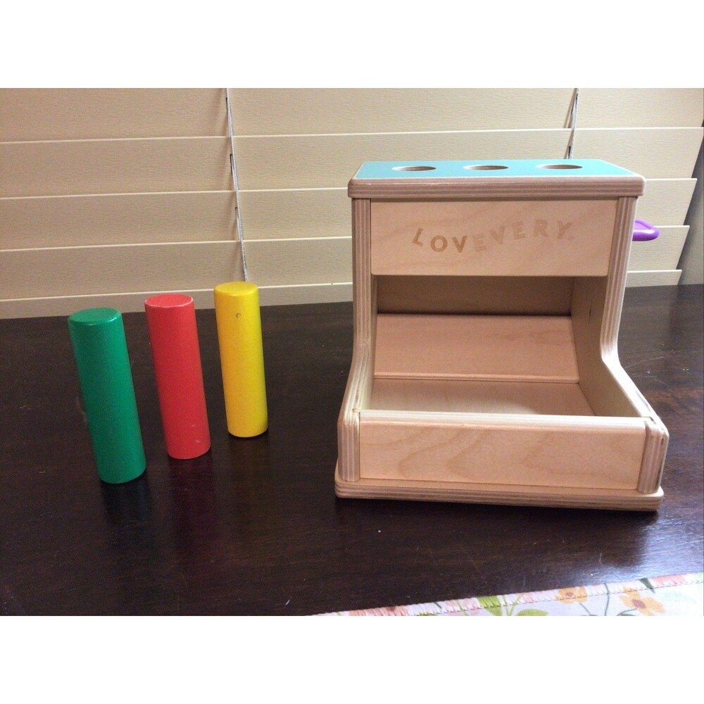 Lovevery Montessori Wooden Peg Drop Toy The Thinker 11-12 Months Baby Toddler